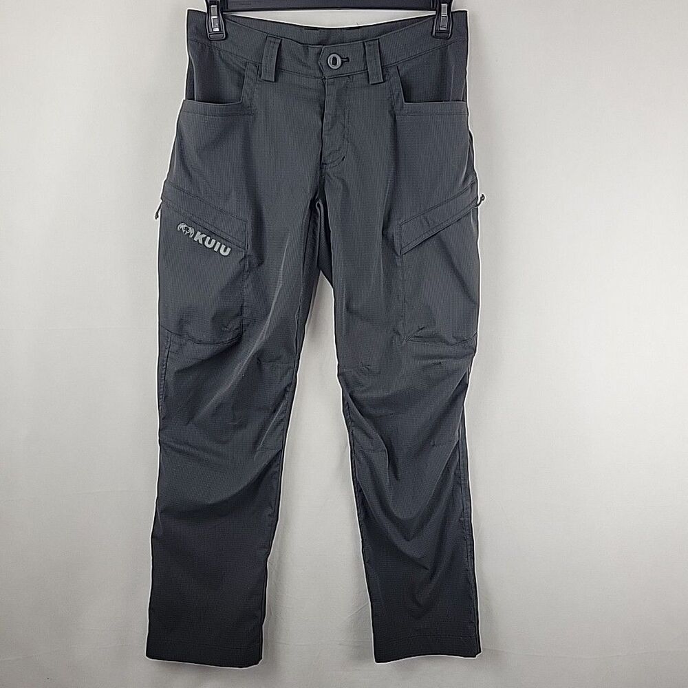 Kuiu Tiburon Cargo Pants Mens 32S 32x30 Gray Micro Vented Hiking Hunting Utility